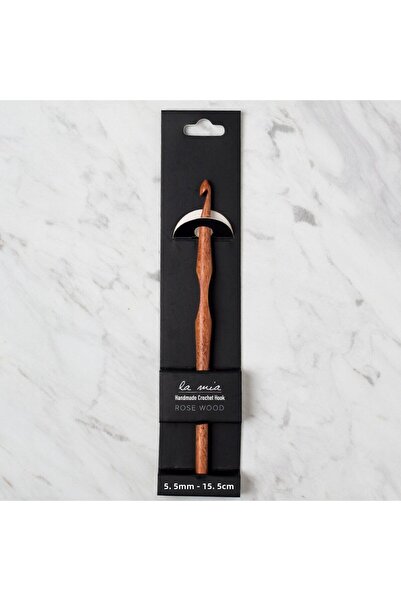 sylar لا ميا روزوود 5.5 ملم 15.5 سم خشب صوف كروشيه