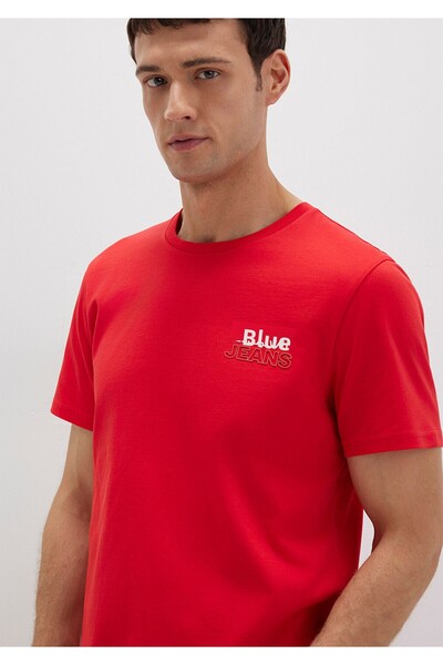Mavi Jeans Printed Red T-Shirt Slim Fit / Tight Cut 066841-33099
