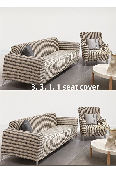 SENNORA 3.3.1.1 Sofa Cover Set - Stretch - Slipcover - Sofa Cover