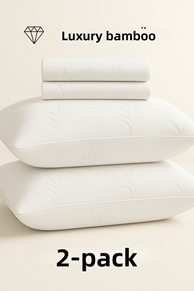 Dream Time 2 قطعة من غطاء وسادة فاخر من الخيزران بسحاب |   طقم غطاء وسادة جاكار فاخر مكون من قطعتين