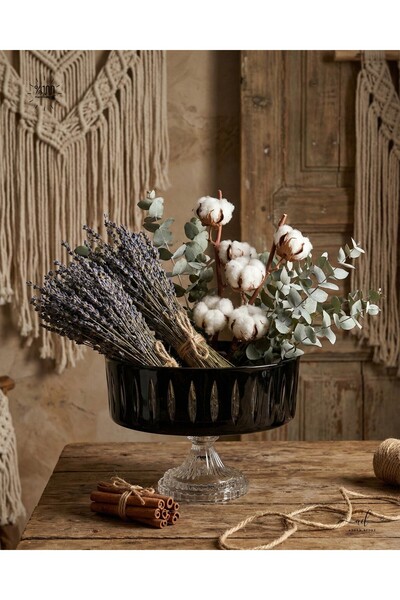 AKDEN STORE Cutting Decor Aura Glass Bowl 25cm