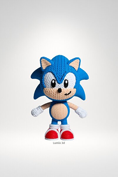lumix3d شخصية سونيك المحبوكة - 12 سم