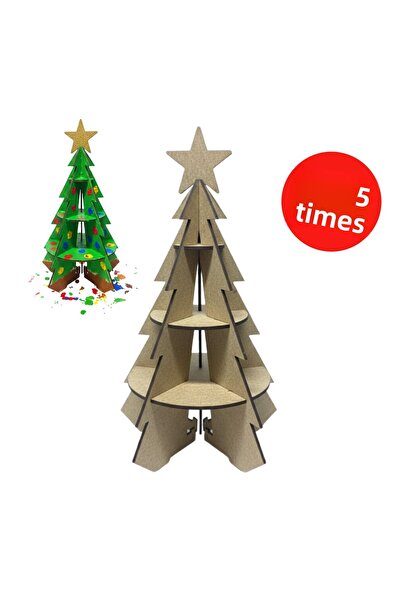 KİDOSE مجموعة صنع شجرة عيد الميلاد الخشبية - نشاط رياض الأطفال