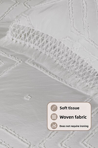 Elart Clara Bedspread Set (220X240 cm) Cream