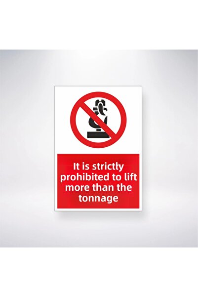 Reysa Tasarım من المحرور رفع أكثر من الحمولة ممنوع تمامًا 21 × 35 ملصق لاصق خلفي