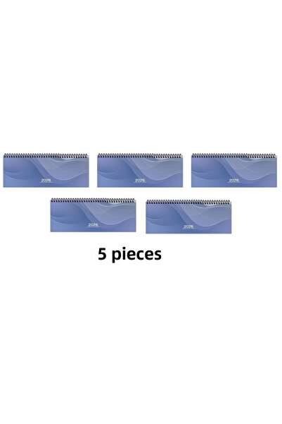 GENC DIJITAL BASKI 2026-Aj-65 12*33.5 Weekly Desk Agenda-Blue (5 Pcs)