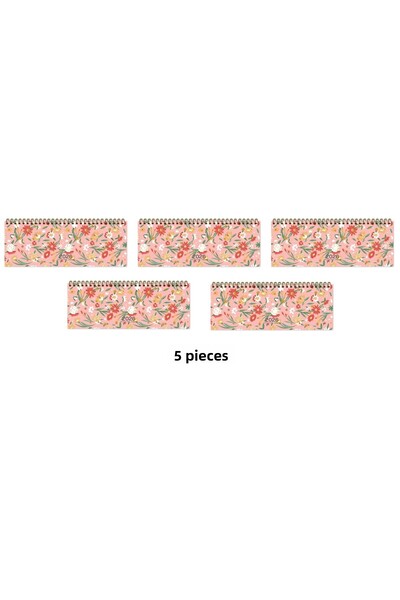 GENC DIJITAL BASKI 2026-AJ-65 12*33,5 مفكرة أسبوعية - زهرة (5 قطع)