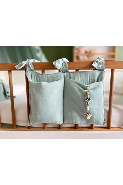 Hubb Crib Organizer Muslin Cotton Fabric Fiber Filled