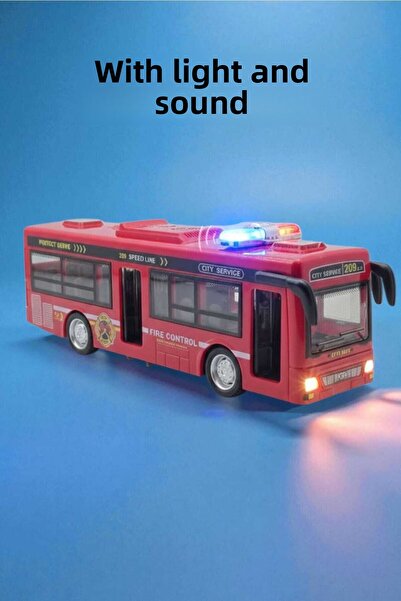 Fidan oyuncak Fire Truck City Bus with Lights and Sound