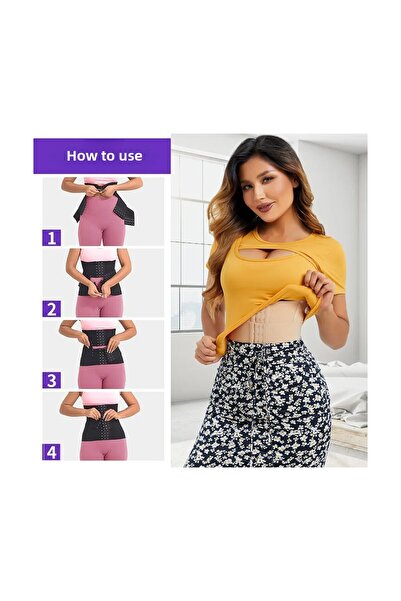 SAUNA SUIT Latex Stapled Belly Waist Corset Hourglass Firming Shaping / Sculpting Corset