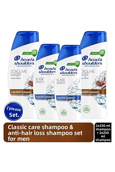 Head & Shoulders Classic Care Effective Shampoo 250ml X2, Anti-Hair Loss Sham...