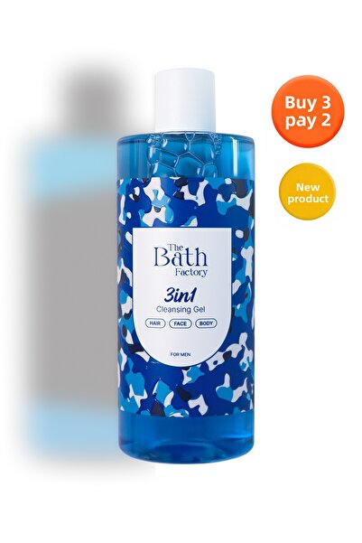 THE BATH FACTORY جل تنظيف الشعر والوجه والجسم 3 في 1 للرجال 400 مل