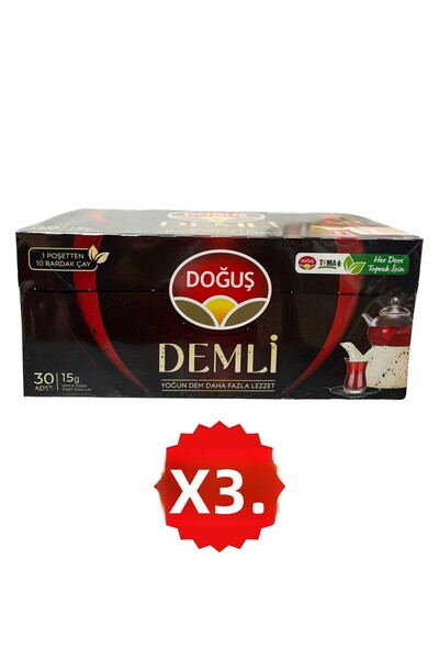 Doğuş أكياس شاي ديملي بنكهة مكثفة 30 قطعة × 3 قطع
