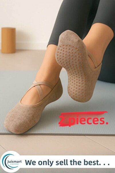 Jusmart 2 bucăți șosete de balerină bej pentru femei ◆   Bază din silicon ant...