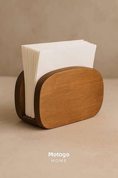 Mottogo Wooden Napkin Holder – 16×10 cm Desktop Napkin Holder |   Kitchen & Tableware Organizer