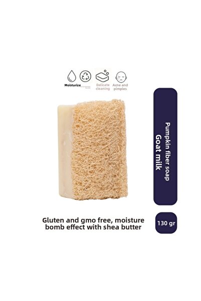 LET'SCRUB صابون حليب الماعز - مع ألياف اليقطين الطبيعية 130 جرام.