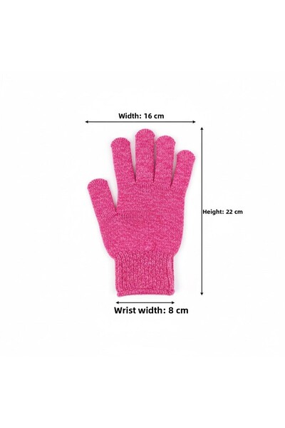 ribac Bath Scrub Exfoliating Glove Single |   Shower Loofah |   Dead Skin Purifying Skin Cleanser Fuchsia