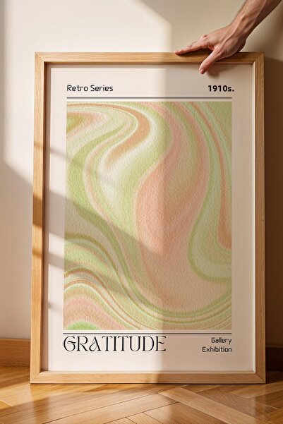 Saturn Pictură înrămată cu cadru Gratitudine Recunoștință Aura Energie Culori Gradient Collection