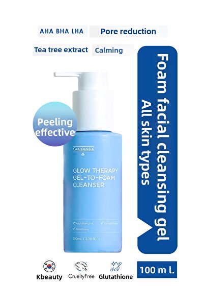 GLUTANEX جل تنظيف الوجه الرغوي ذو تأثير تقشير - خلاصة شجرة الشاي - Aha Bha Lh...