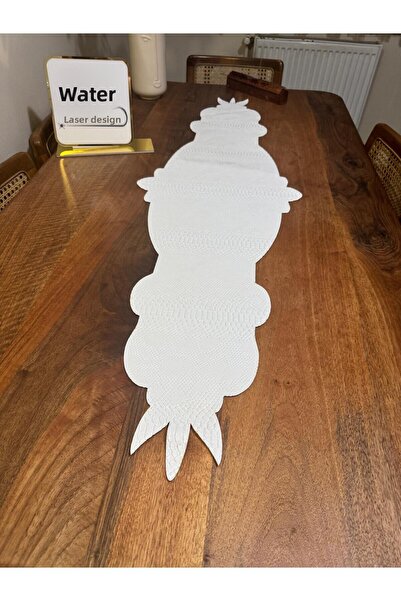 EHA LAZER Custom Cut White, Faux Leather, Custom Texture Runner