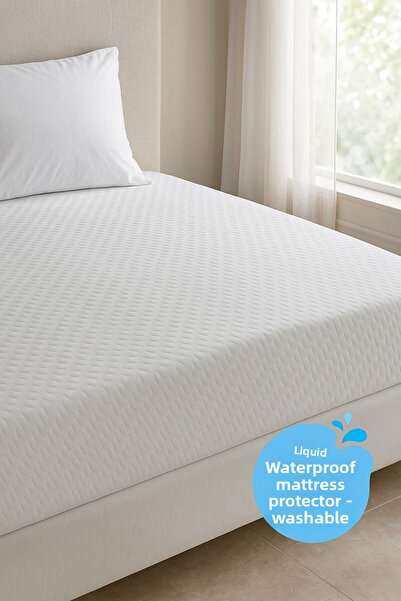 Bizdenuygunuyok Jakar Knitted Liquid-Proof Mattress Protector – Elastic Full ...