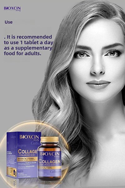 Bioxcin Beauty Collagen 30 Tablets - Tip1 Tip 3 Hydrolyzed Collagen 4 Pieces