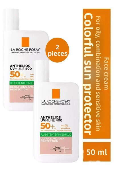 La Roche Posay Anthelios Oil Control Fluid Spf+50 Fluid Tinted Facial Sunscre...