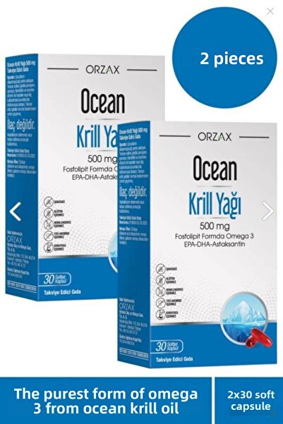 Ocean Humanlife Krill Oil 500 Mg 30 Capsules 2 Pieces