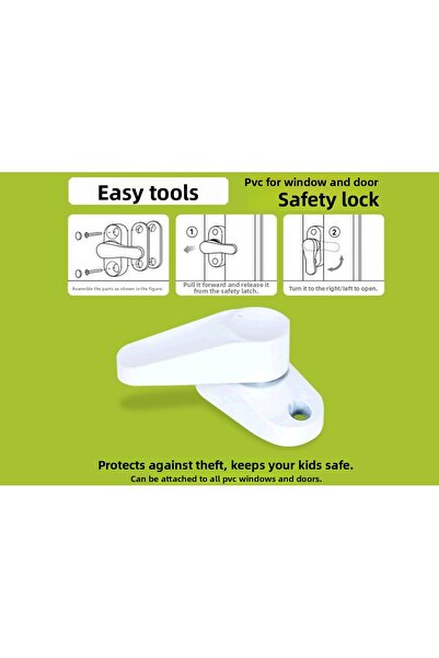 Generic Brand Pvc Window Door Safety Child Baby Security Lock Locking Plastic