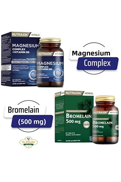 Nutraxin Magnesium Complex Bromelain 500 Mg 60 Tablets