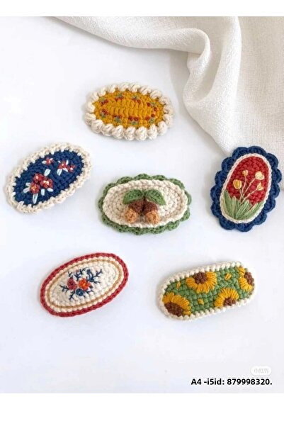 Kadın Girişimciler Atölyesi Newborn Baby Buckle Handmade Mixed 6-Piece Clip H...