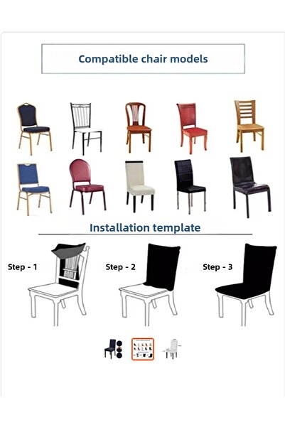 EJMEL Brand Velvet Chair Cover/ Chair Slipcover 6 Pcs Good Quality