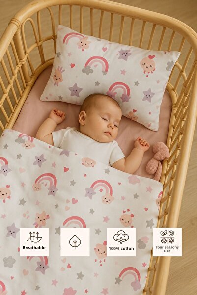 Sevza Kids طقم غطاء لحاف للأطفال مكون من 3 قطع مصنوع من القطن 100% - لحاف وغط...