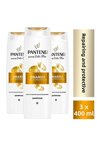 Pantene Active Nutri-Plex Repair & Protect Shampoo 400ml for Damaged Hair X 3...