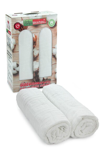 ihvan online Luxury 100% Cotton Men's Ihram - Anti-Sweat for Hajj Umrah D Stitch-Free 2 Piece Set - 110X220 cm