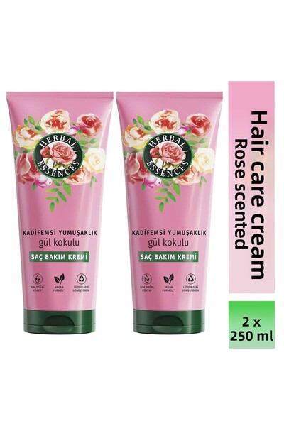 Herbal Essences Velvety Softness Rose Scented Hair Care Cream 250ml X 2 Pieces