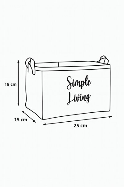 HomyJRs 4-Piece Jute Simple Living Printed Small Size Organizer Storage Basket 15X25X18