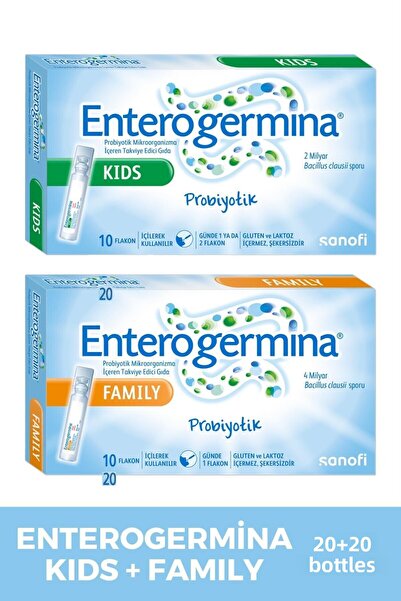 Enterogermina Family 5 ml X 20 Bottles + Kids 5 ml 20 Bottles