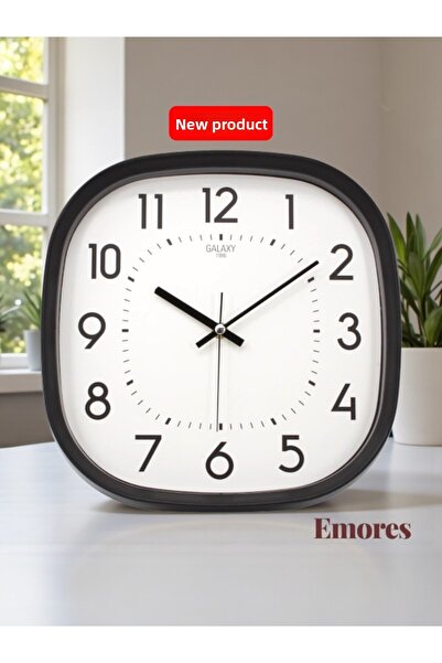 EMORES 30 cm Real Glass Silent Mechanism Wall Clock