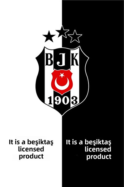 Beşiktaş Original Licensed Laser Printed Polo Neck Black Sports T-Shirt