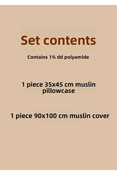 Sevza Kids 100% Cotton 2-Piece Muslin Baby Duvet Cover Set - Cherry Figure - 90X100 35X45