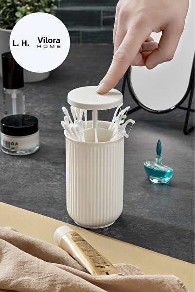 VİLORA HOME Bora - Hygienic Multi-Compartment Ear Swab and Dental Floss Organ...