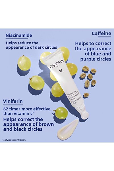 Caudalie Vinoperfect Eye Care Cream 15 ml That Removes Dark Circles and Uneve...