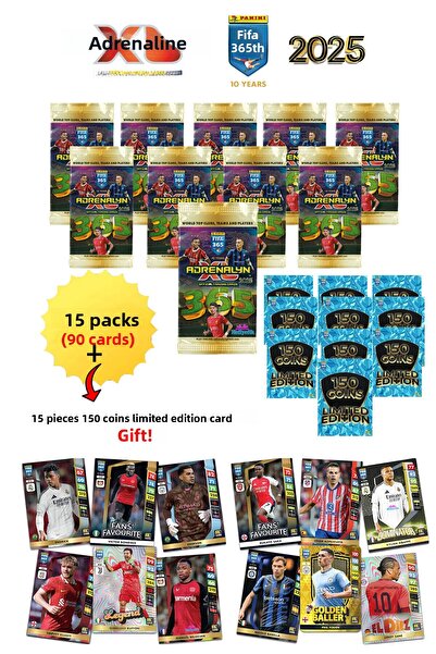 hediyecik بطاقات بانيني فيفا 365 أدرينالين إكس إل - بطاقات لاعبي كرة القدم ال...