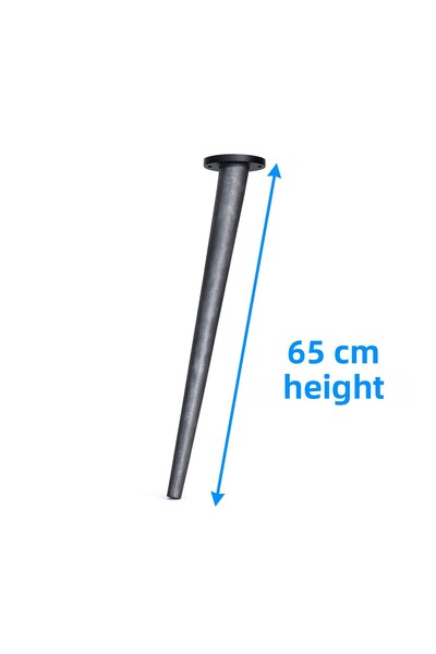 Badem10 Anthracite Angled Wooden Table Leg 65 cm Furniture Durable Design Table Console Unit Coffee Table Cabinet Foot