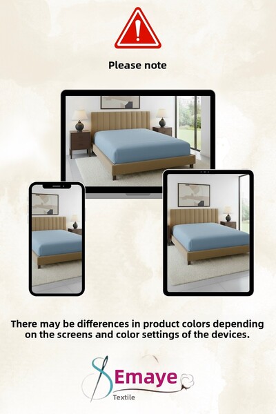 Semay Tekstil Elastic Fitted Bed Sheet Combed Cotton Jacquard Patterned