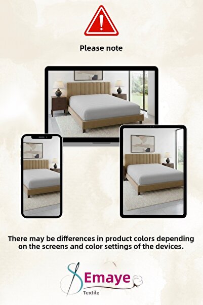 Semay Tekstil Elastic Fitted Bed Sheet Combed Cotton Jacquard Patterned