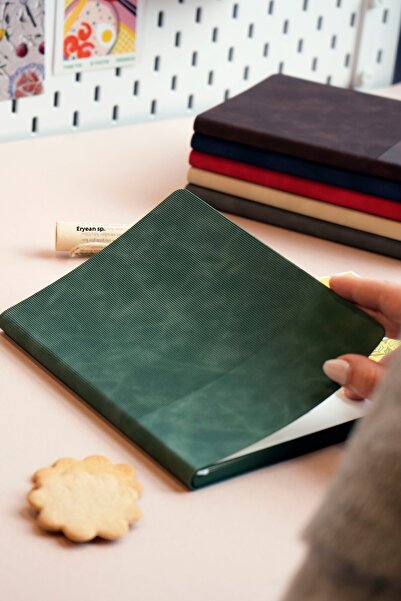 Victoria's Journals Smyth Stripes A5 Flexible Cover Vegan Leather Notebook – 192 Pages, 80g Ivory Paper, Colored Edge