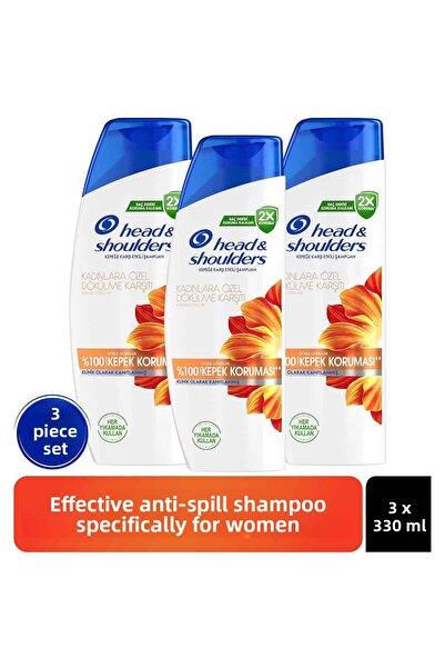 Head & Shoulders شامبو خاص للنساء مضاد للتساقط والقشرة بتأثير الكافيين 330 مل...