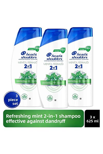 Head & Shoulders 2-in-1 menthol refreshing anti-dandruff shampoo 625ml x 3 units